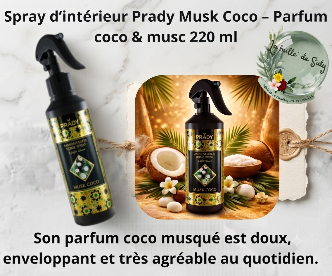 Spray tissu & voiture musk coco tahara 220ml