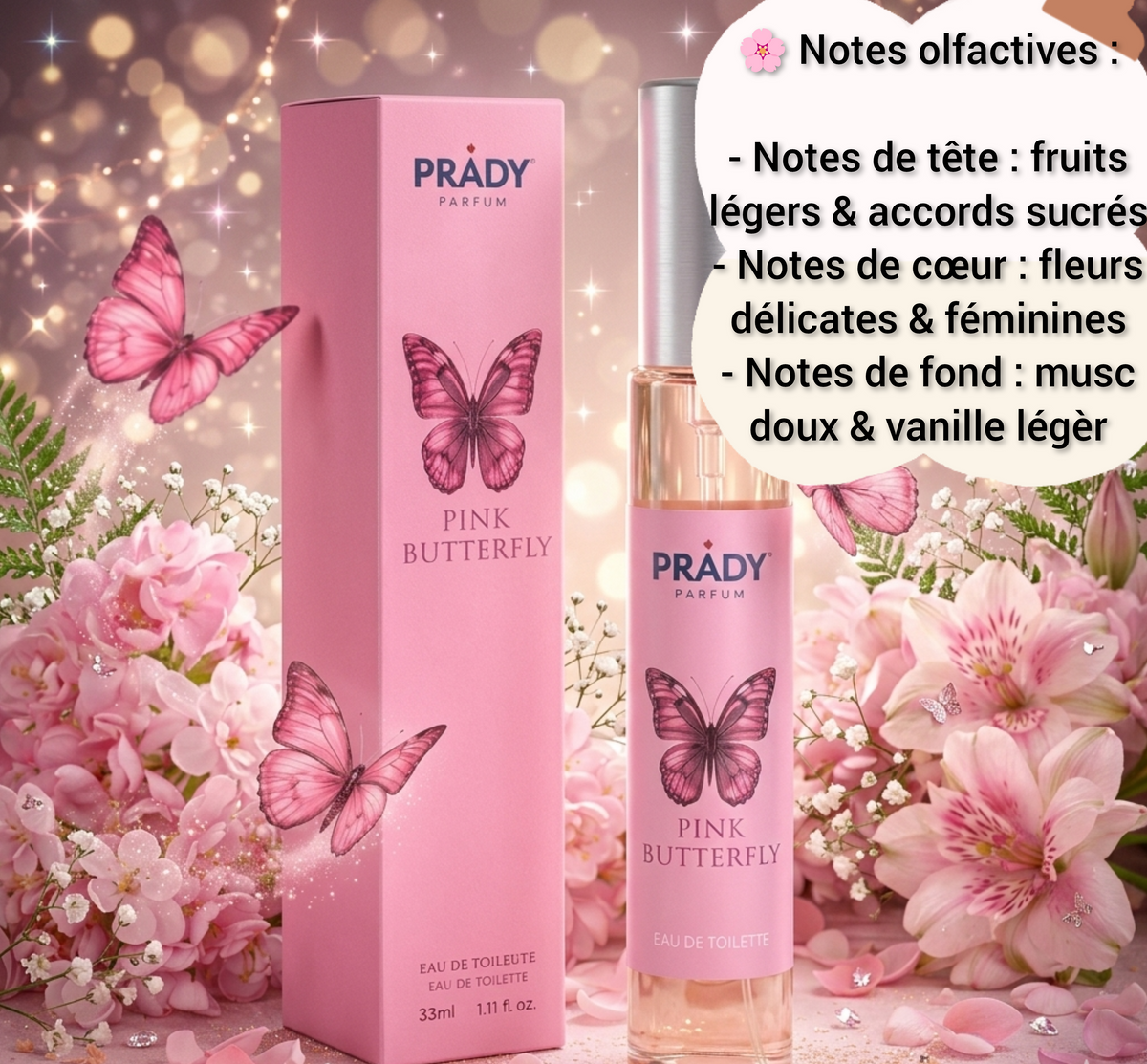 Eau de Toilette Pink Butterfly 33ML